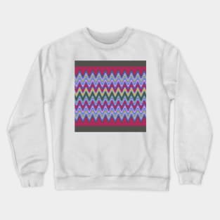 Vintage Colorful Wavy Pattern Crewneck Sweatshirt